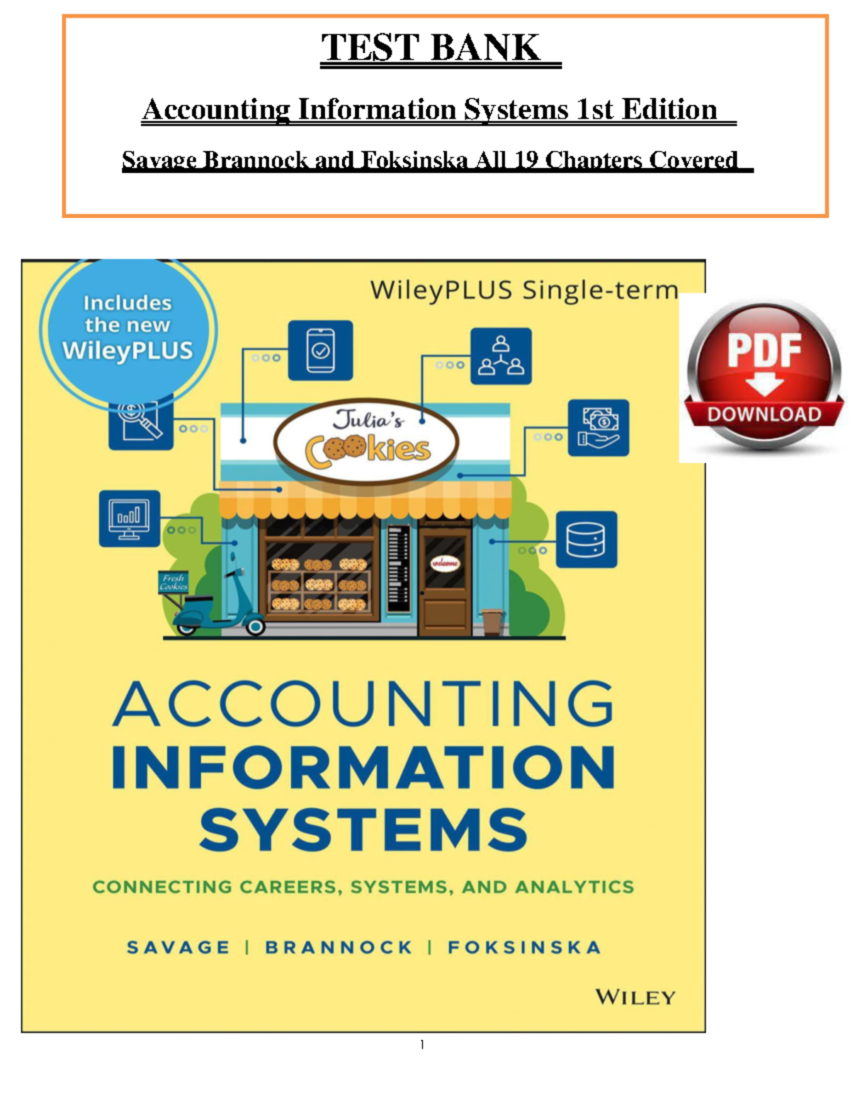 Test Bank with Solution Manual for Accounting Information System ...