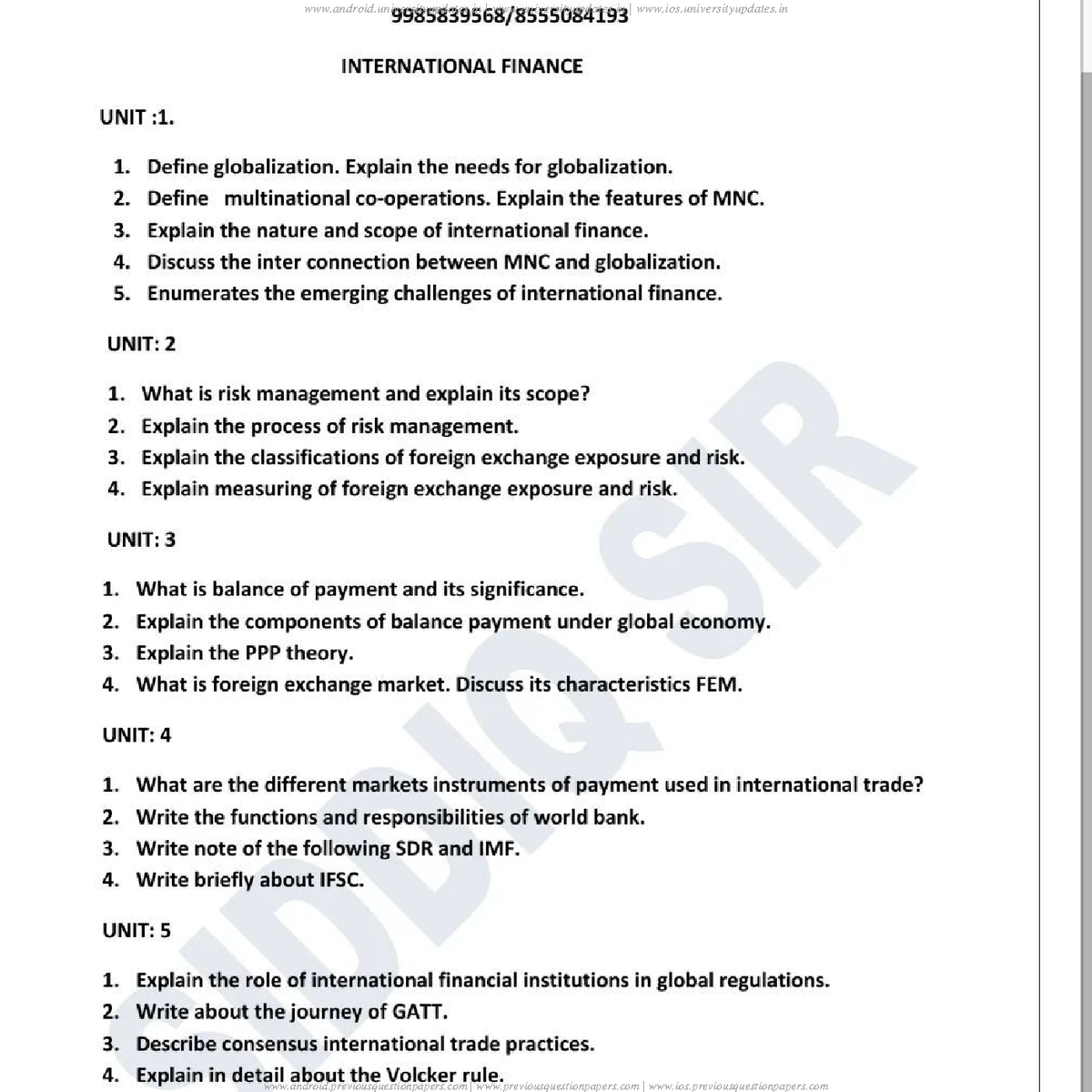 international finance essay questions