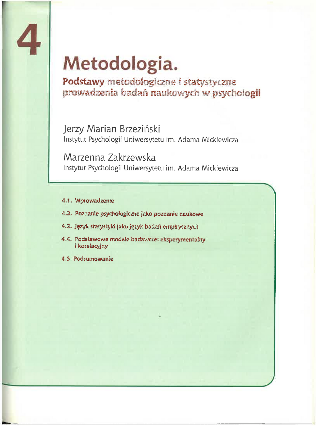 Brzeziński I Zakrzewska, S. 175-189 - Metodologia Ze Statystyką - Studocu