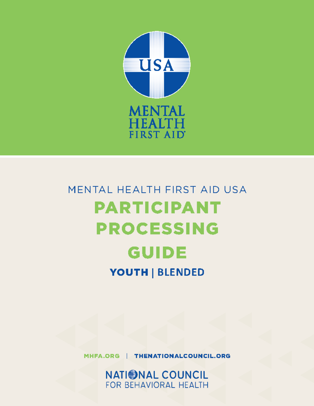 091520 MHFA Youth Participant Processing Guide R-chk 2 - MENTAL HEALTH ...