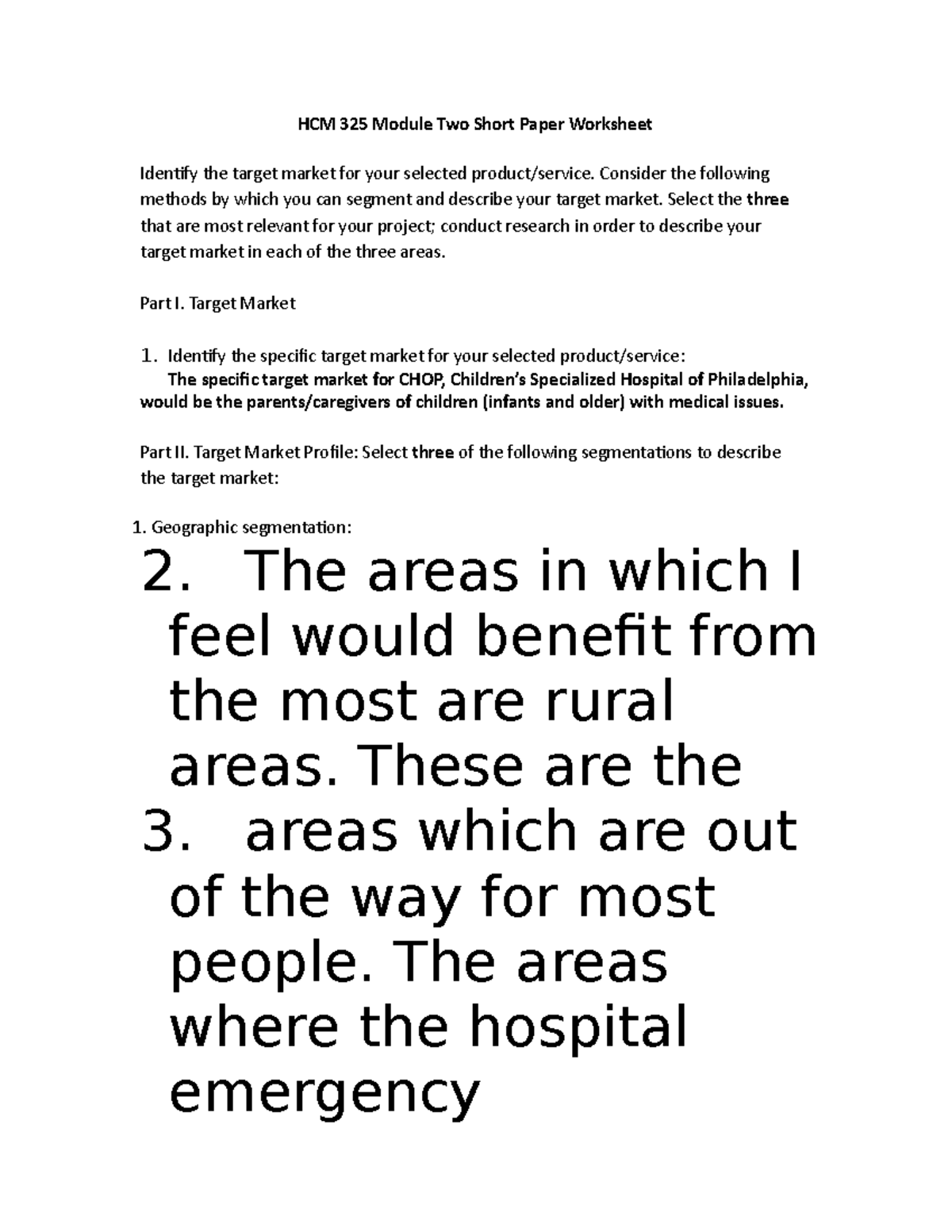 Module Two Short Paper Worksheet - HCM325 - SNHU - Studocu