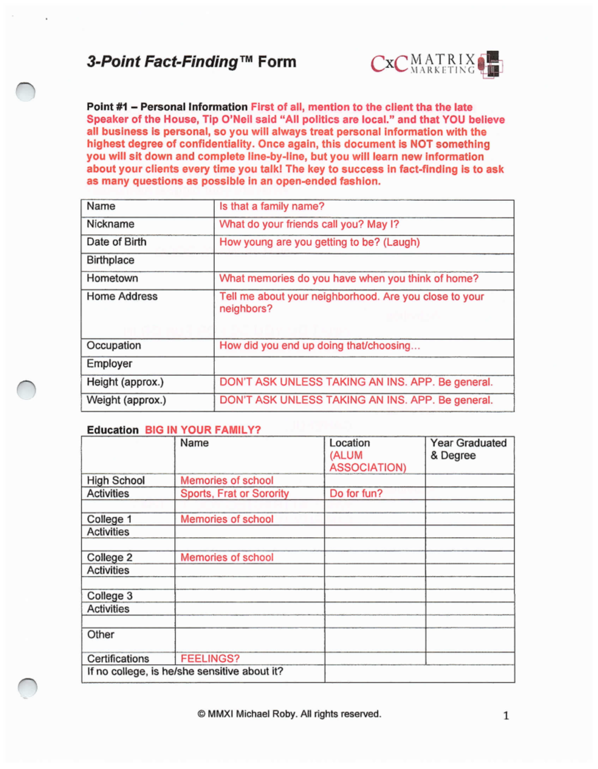 3Point Fact Finding Form Roby - Studocu