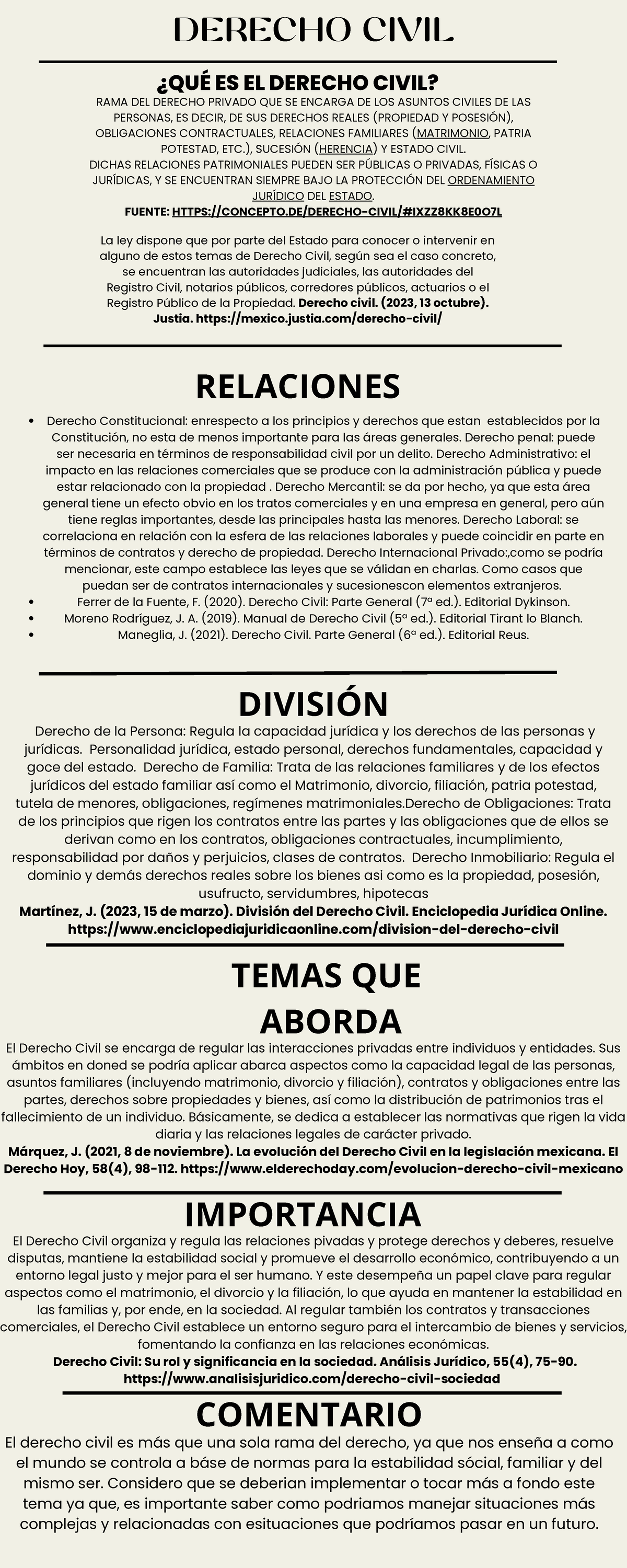 Infografía de periódico moderno ordenado colorido - DERECHO CIVIL ¿QUÉ ...