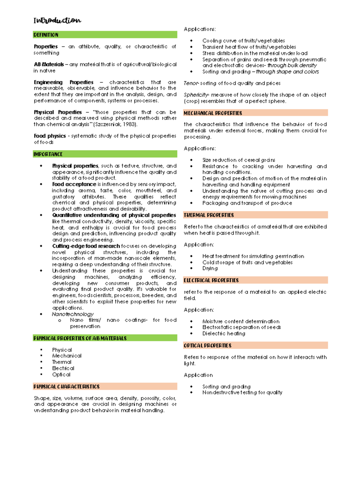 ABEN-65- Notes- Lesson-1-3 - Introduction DEFINITION Properties – an ...