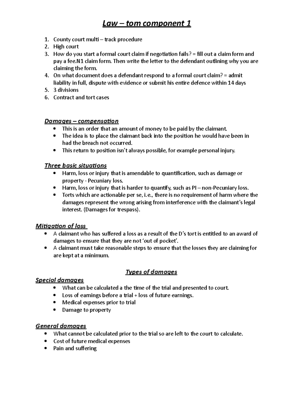 County Court Law Includes Information On The English Legal