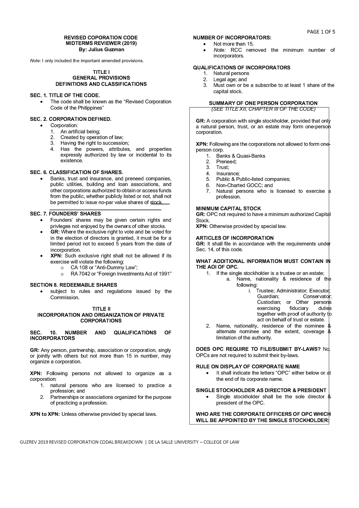 Revised-corporation-code-reviewer-2019-305a5e4aced53a507b278d57c135f6f2 ...