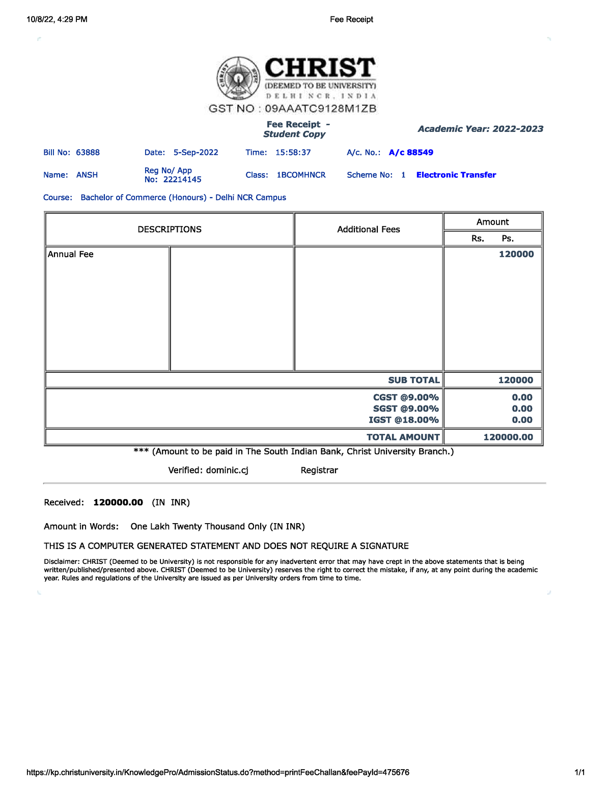 fees-receipt-additional-english-studocu