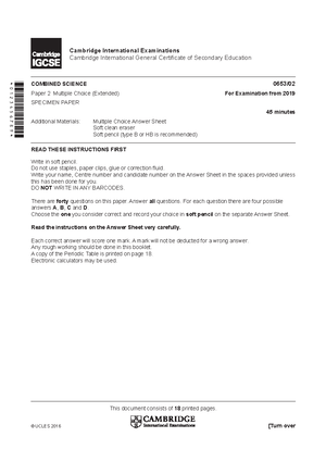 671590 2025 specimen paper 2 - Cambridge IGCSE ™ COMBINED SCIENCE 0653 ...