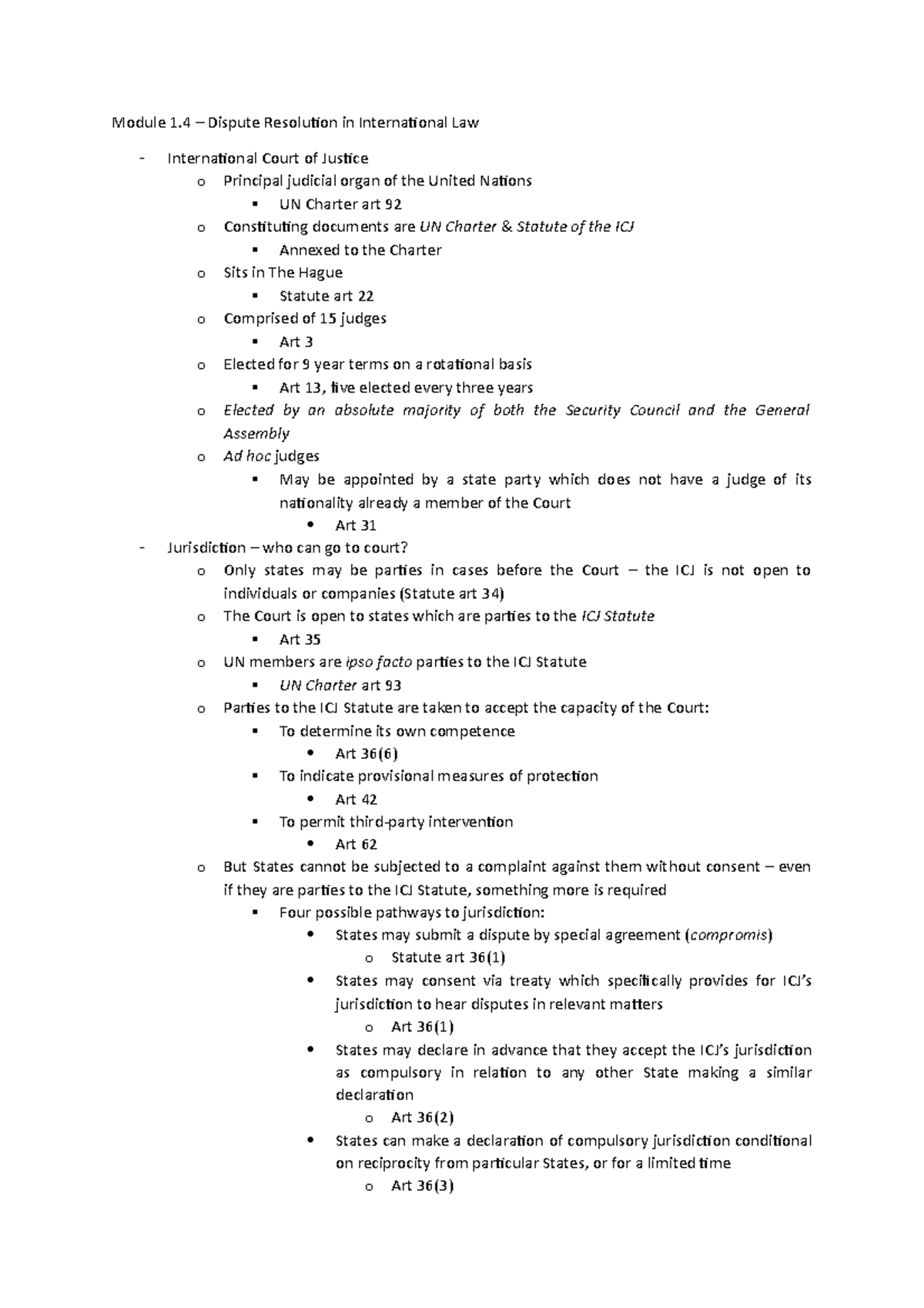 Module 1.4 - Dispute Resolution - Module 1 – Dispute Resolution in ...