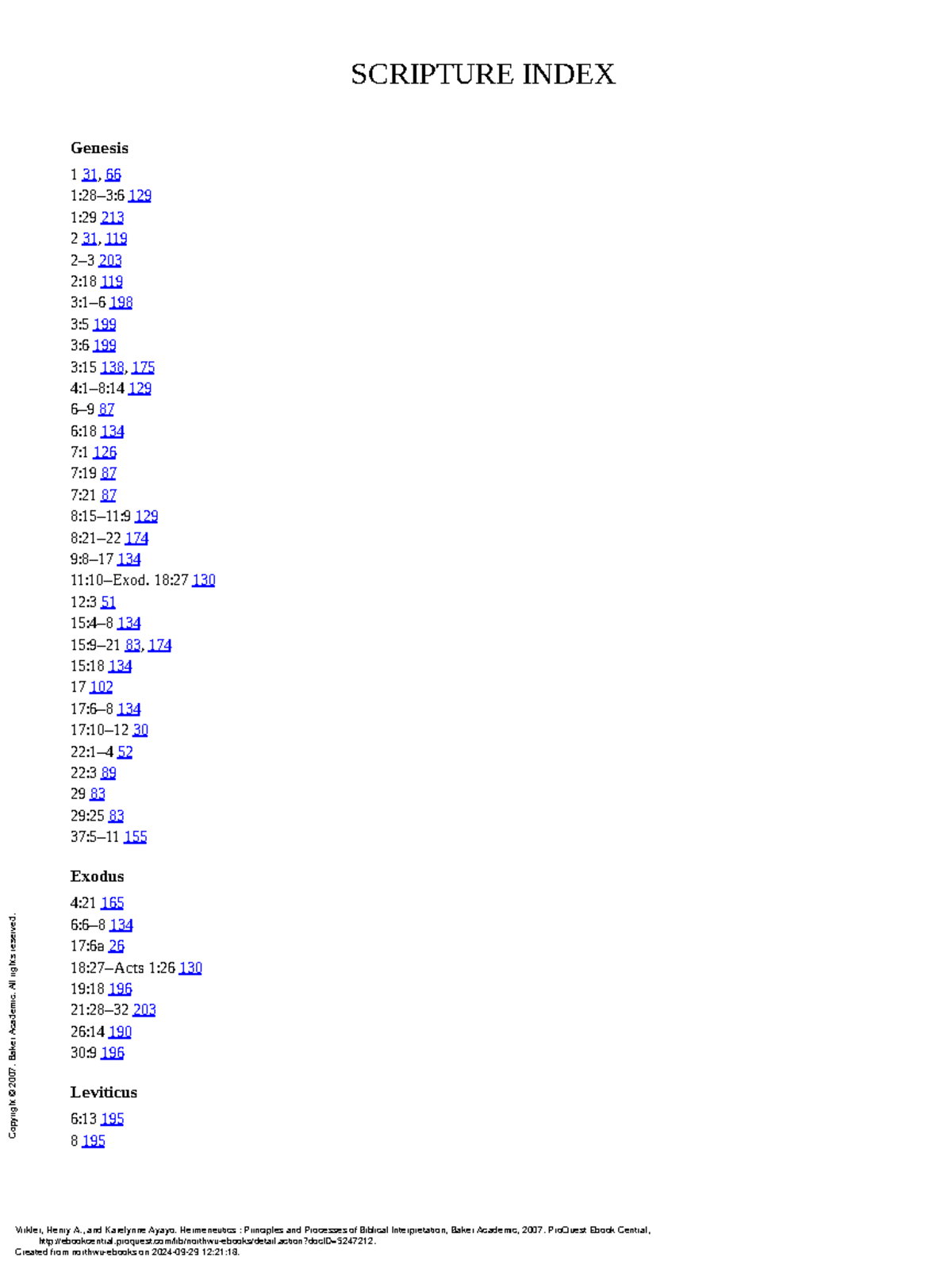 Hermeneutics Principles and Processes of Biblical - SCRIPTURE INDEX ...