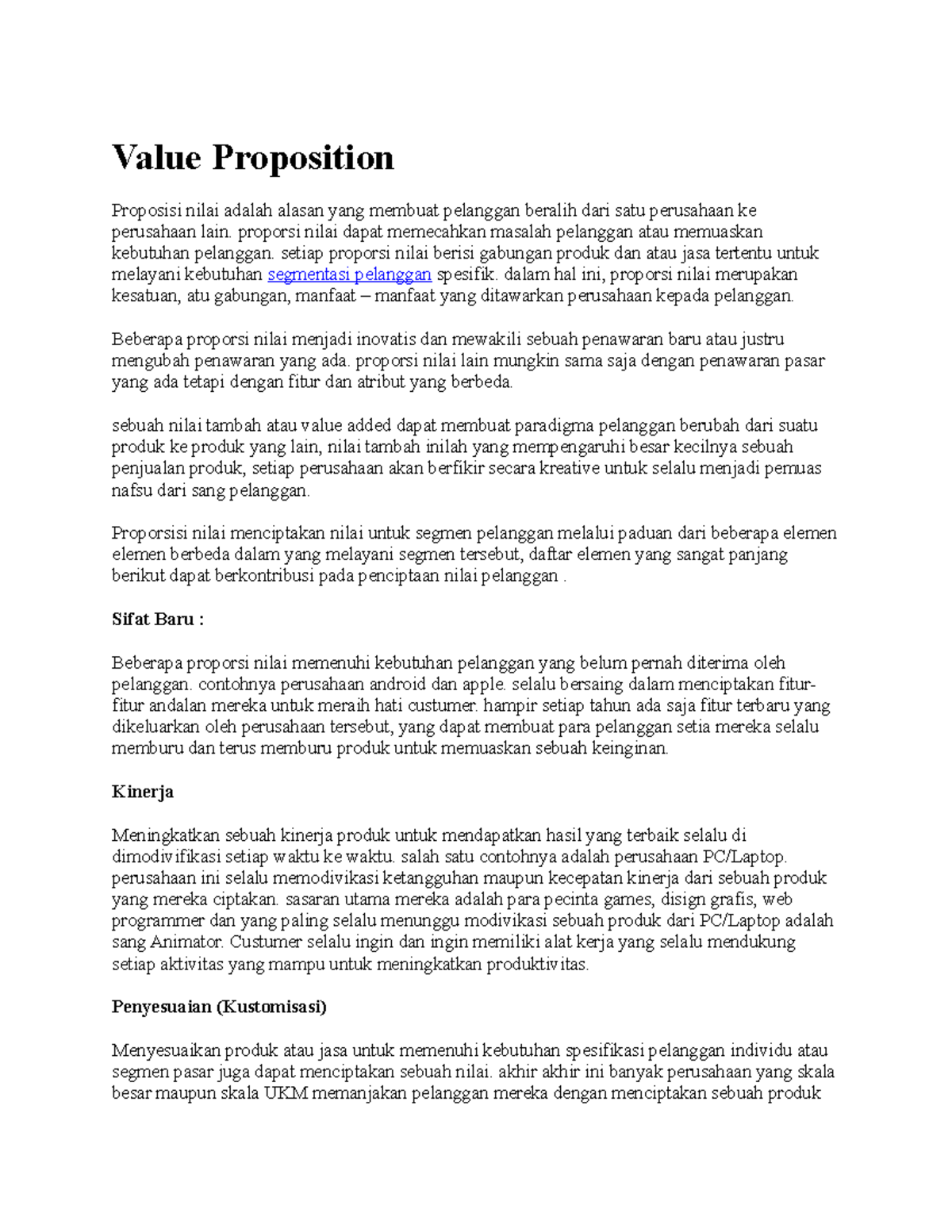 Value Proposition - Value Proposition Proposisi Nilai Adalah Alasan 