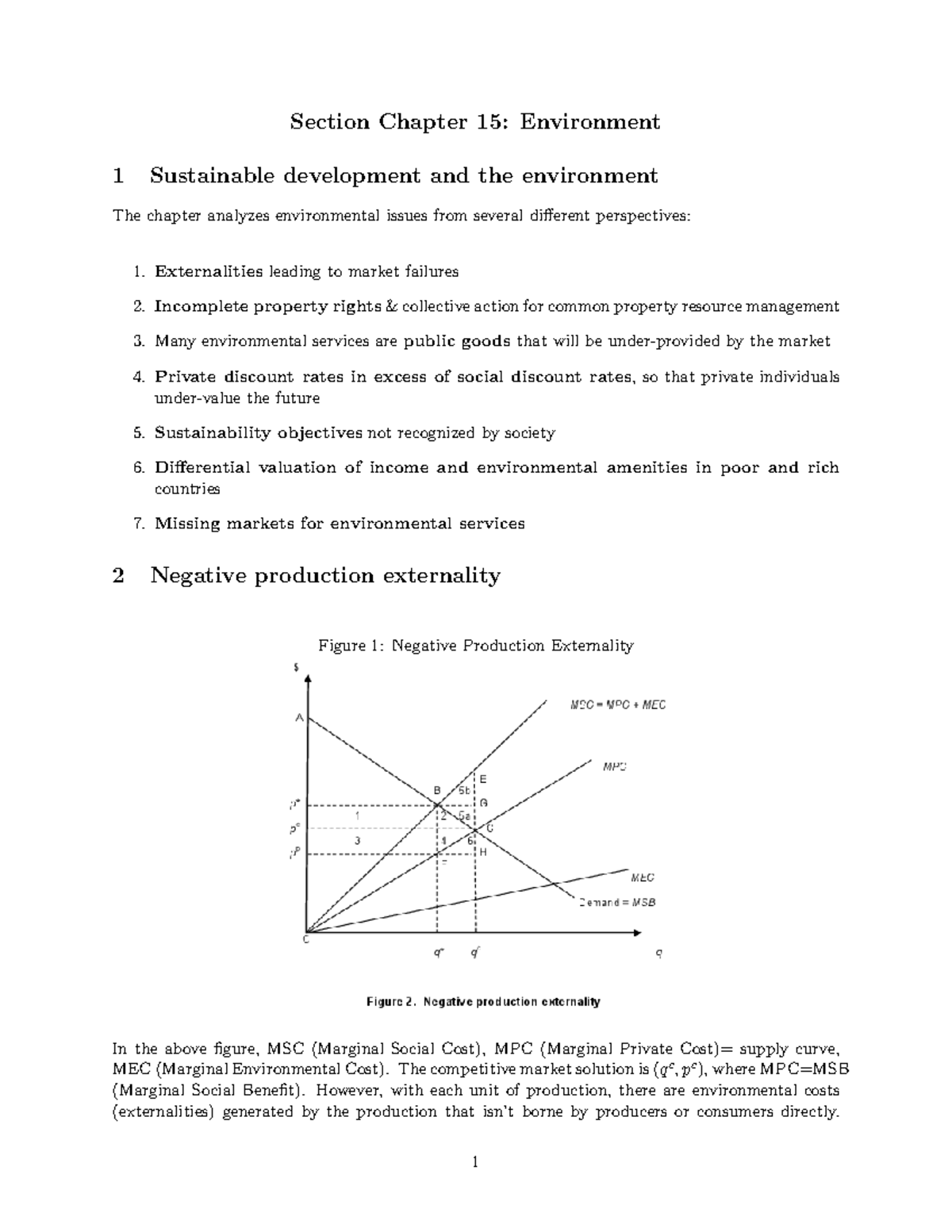 Chapter-15 Note - Section Chapter 15: Environment 1 Sustainable ...