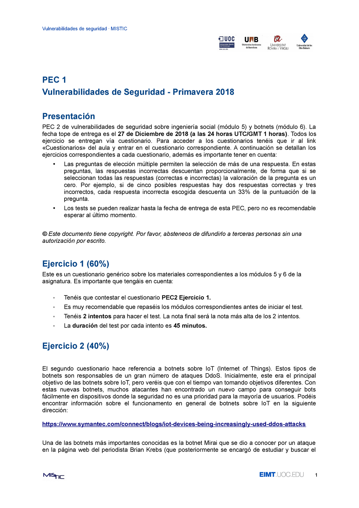 Vulnerabilidades M1 801 Uoc Vulnerabilidades De Seguridad Mistic Pec Vulnerabilidades De Seguridad Primavera 18 Pec De Vulnerabilidades De Seguridad Sobre Studocu