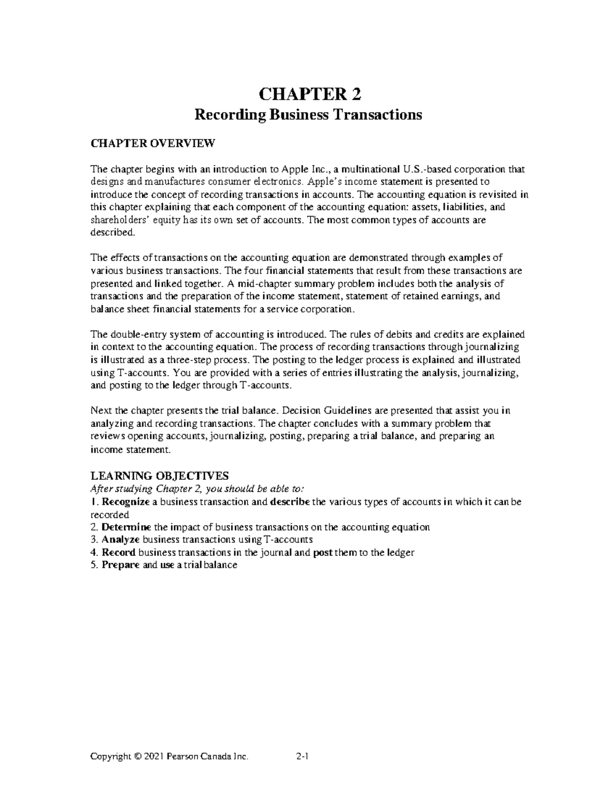 Chapter 2 Notes - ;oiuyftdr - CHAPTER 2 Recording Business Transactions ...