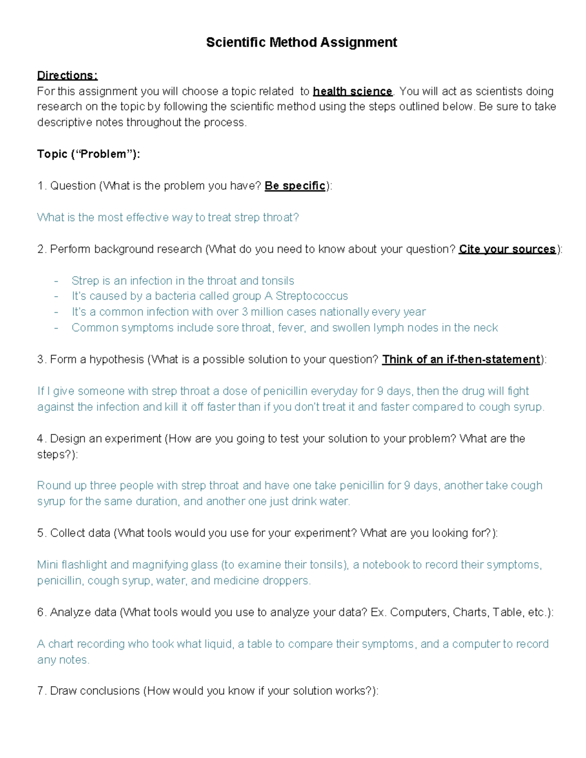 Scientific Method Assignment - Scientific Method Assignment Directions ...