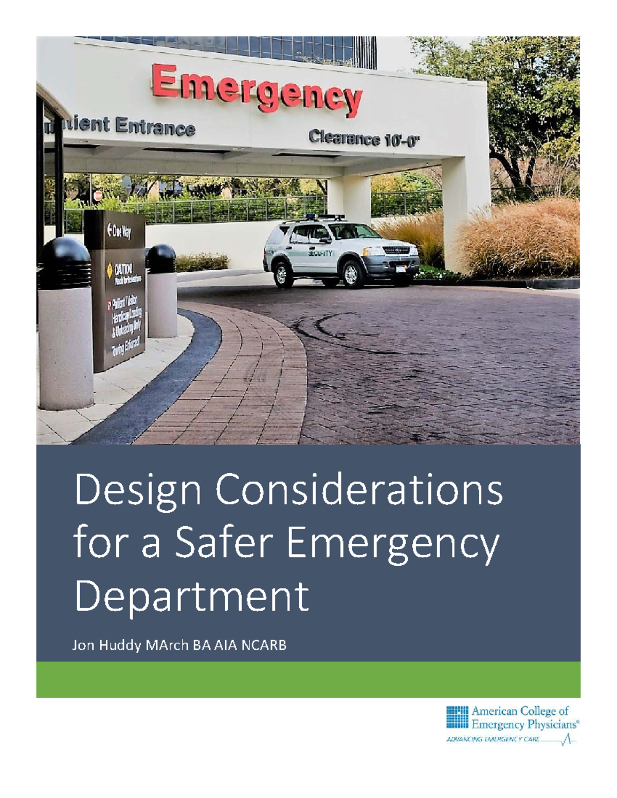 Design Considerations for a Safe Emergency Department 2 - Design ...