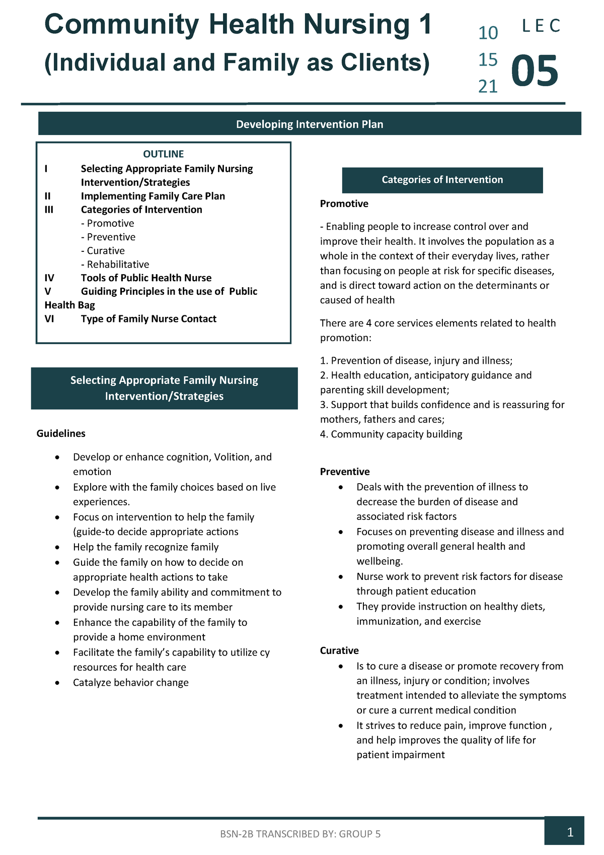 Midterms Compilation - BSN-2B TRANSCRIBED BY: GROUP 5 1 Guidelines ...