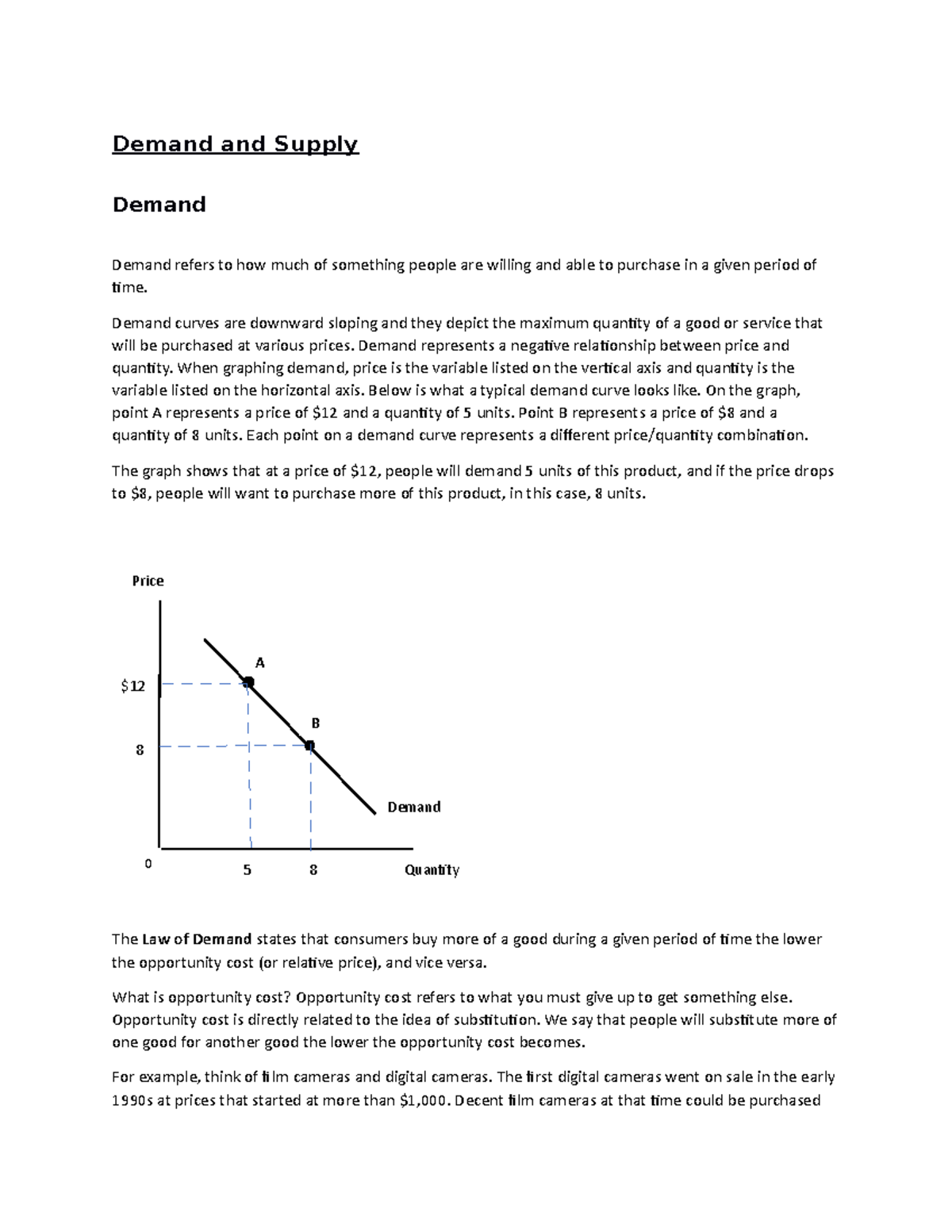 Demand and Supply - qwe - Demand and Supply Demand Demand refers to how ...