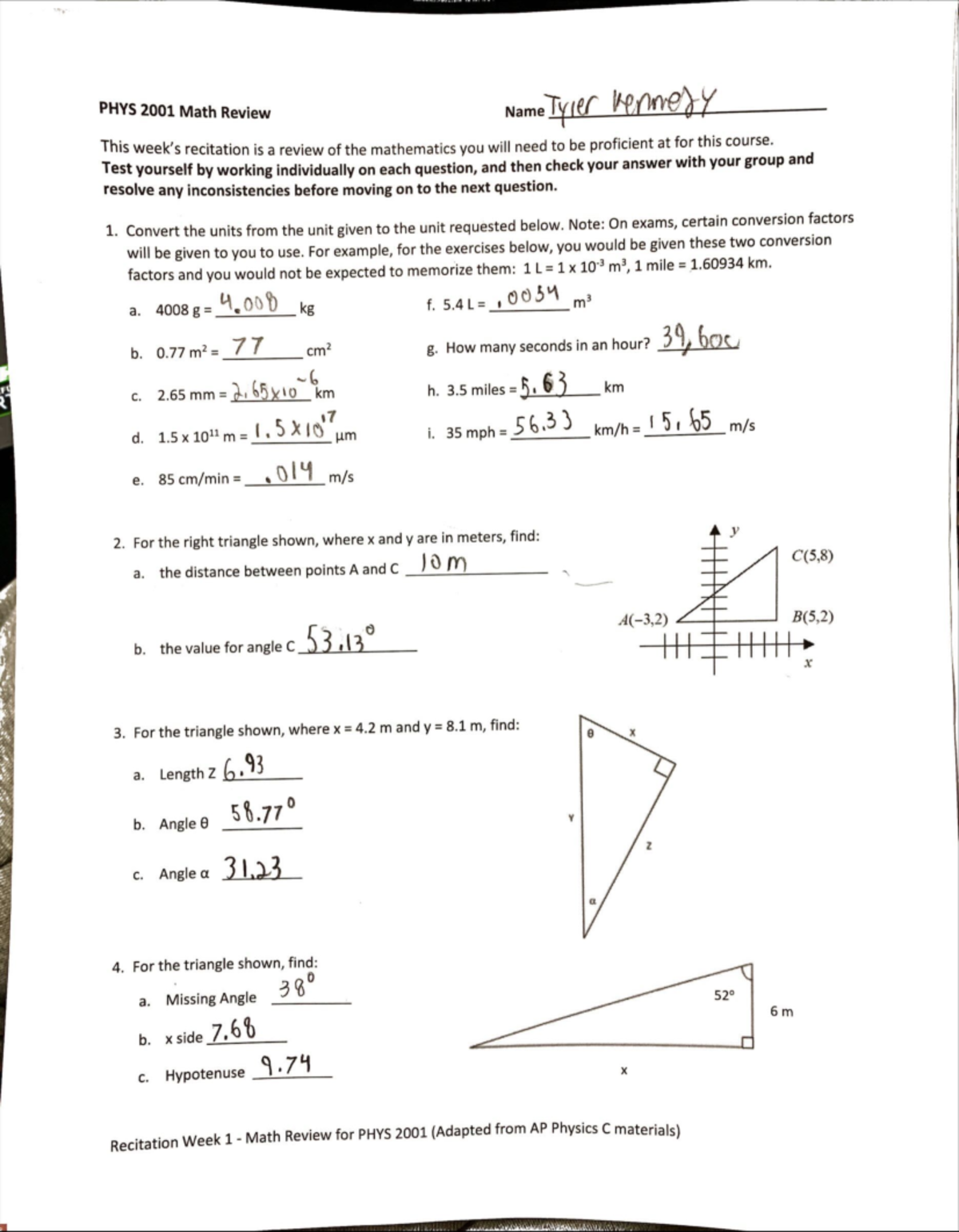 Recitation physics - 0625 - Studocu