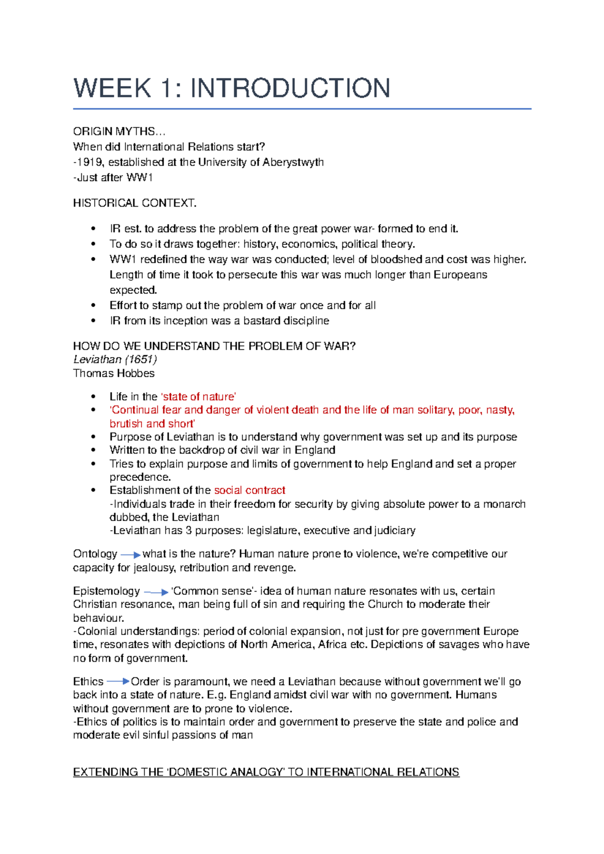 WEEK 1 - Introd to module - WEEK 1: INTRODUCTION ORIGIN MYTHS... When ...