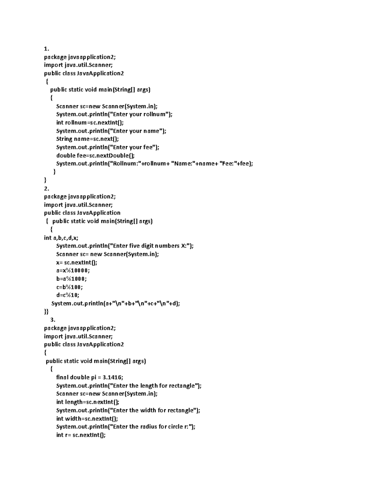C++ code assignment - 1. package javaapplication2; import java.util ...