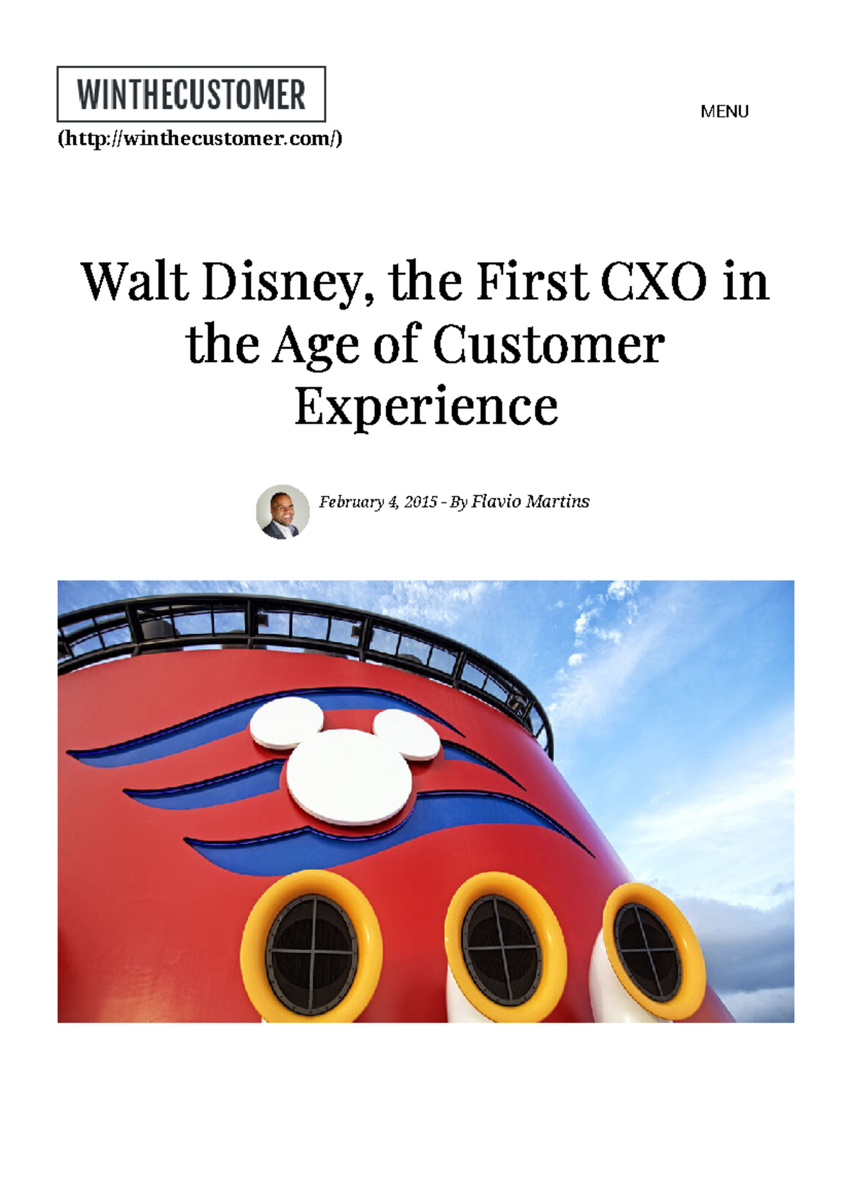 Disney Case Walt Disney, the First CXO in the Age of Customer