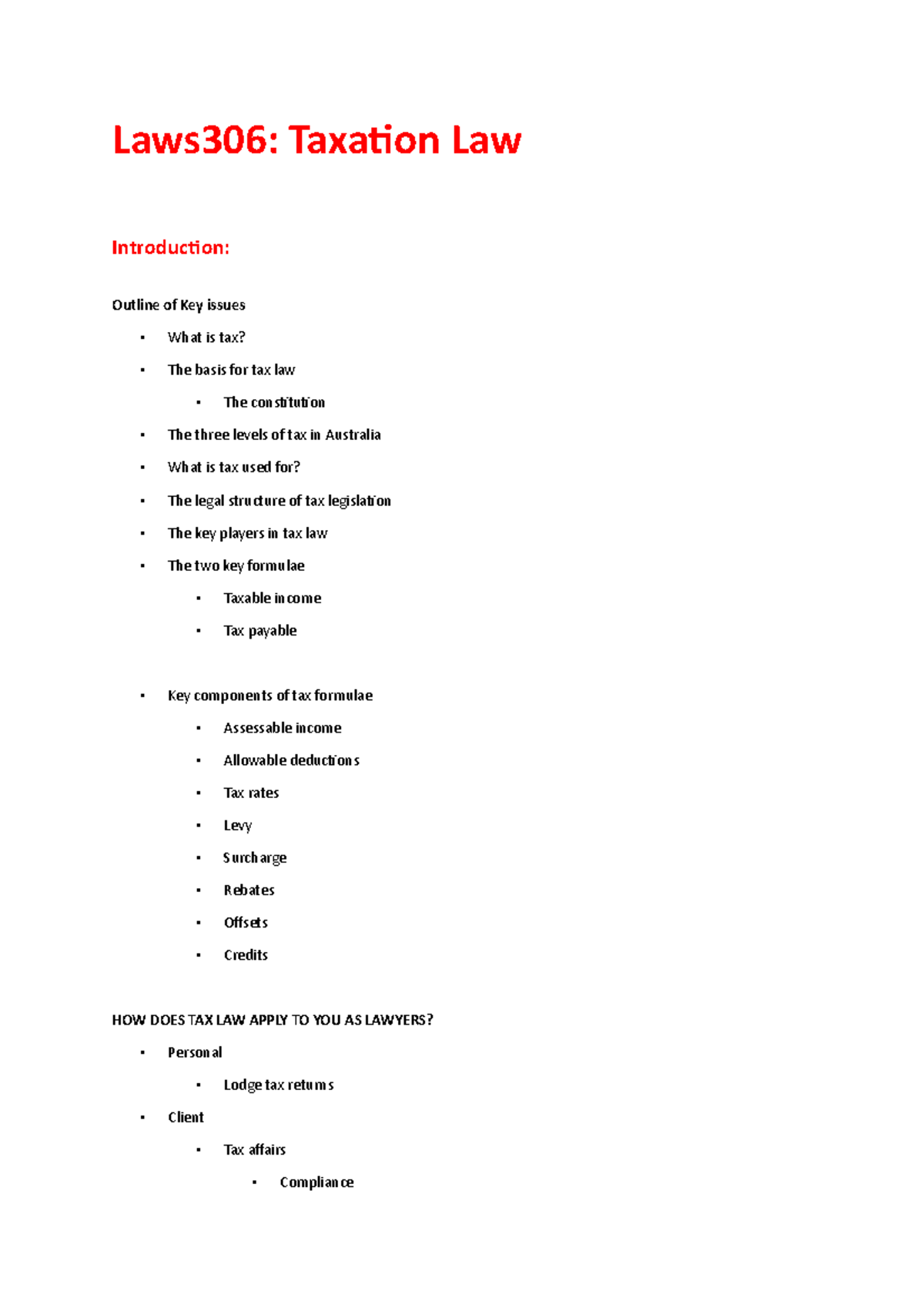 laws306-notes-laws306-taxation-law-introduction-outline-of-key