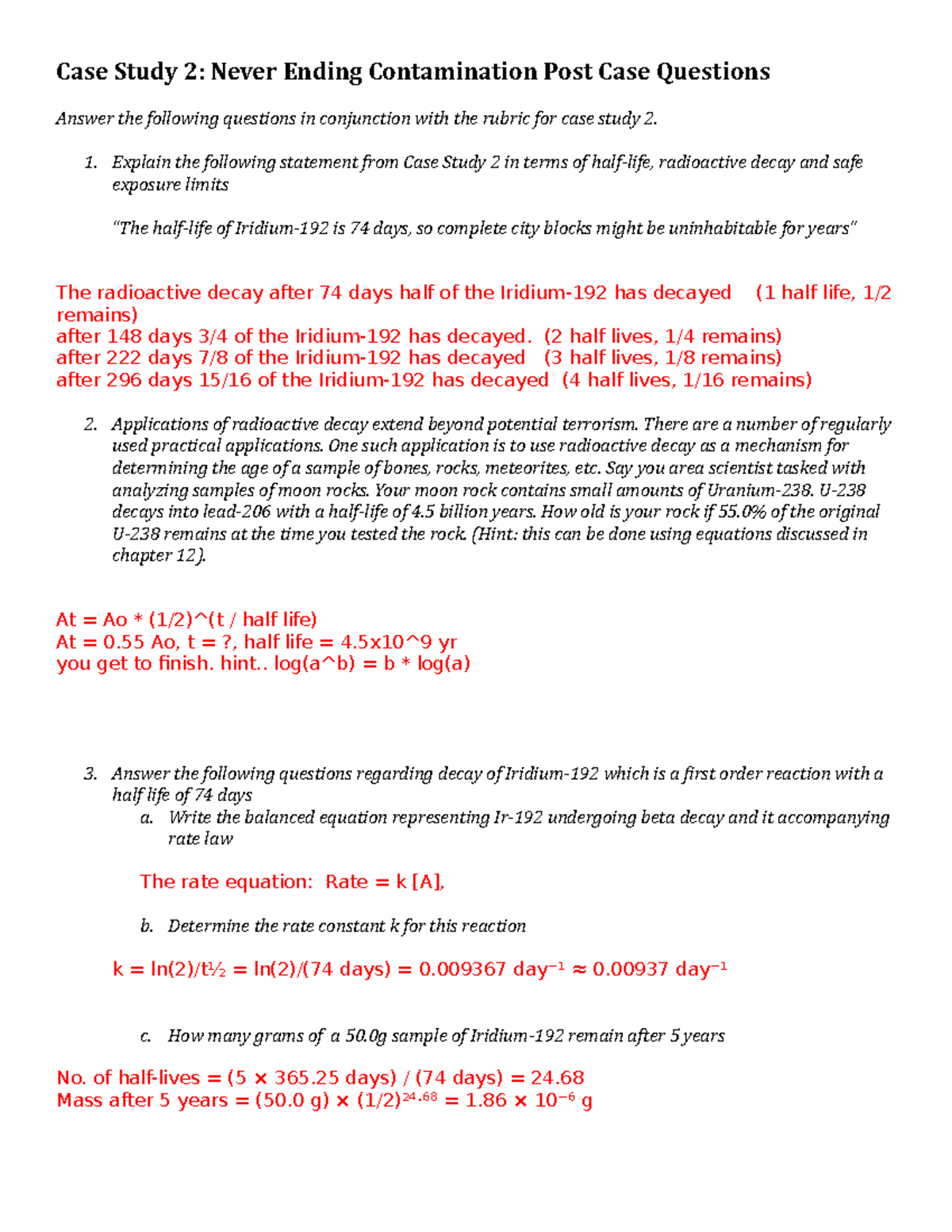 Case Study 2 Post Case Questions - Case Study 2: Never Ending ...