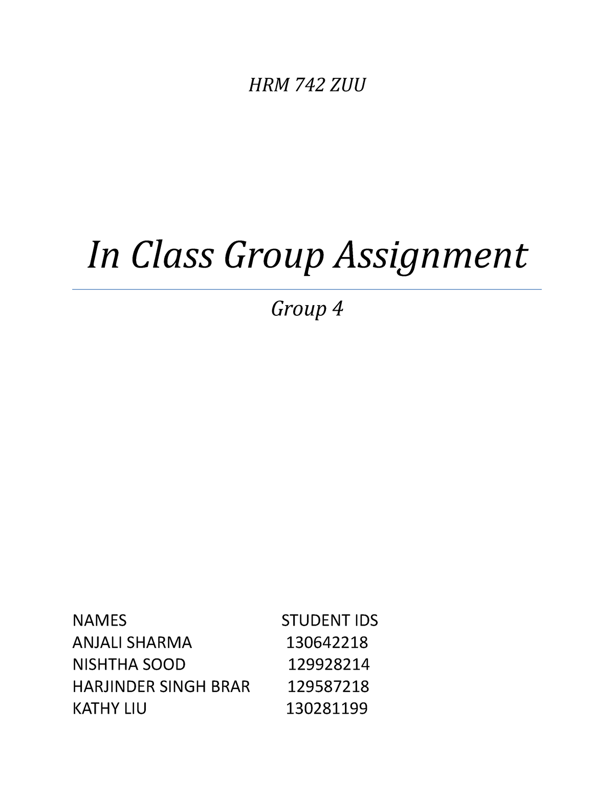 hrm 742 group assignment