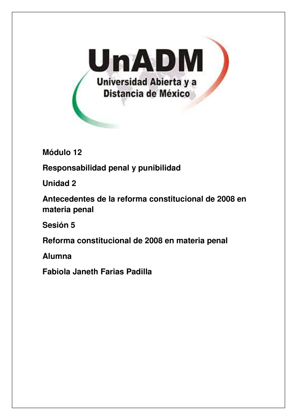 M12 U2 S5 FAFP - Derecho - Módulo 12 Responsabilidad Penal Y ...