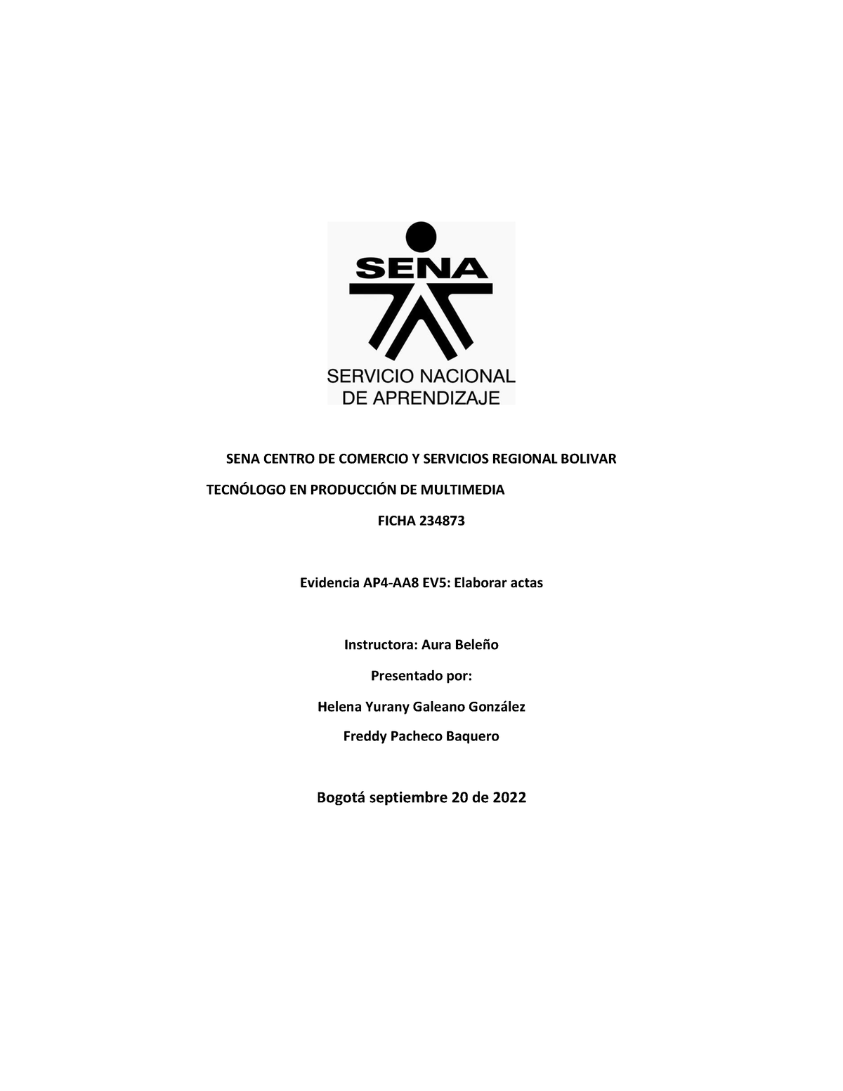 Ap4 Aa8 Ev5 Elaborar Actas Sena Centro De Comercio Y Servicios