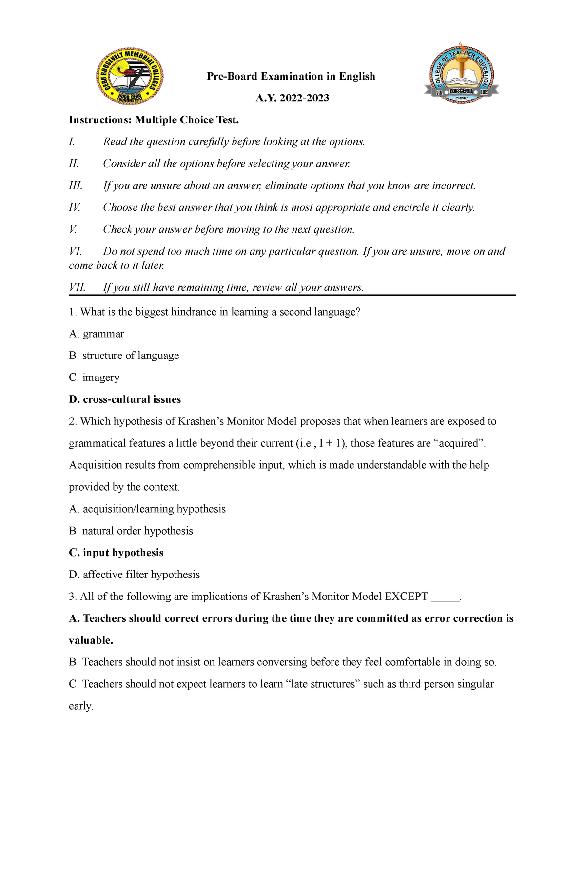 pre-board-examination-in-english-2022-instructions-multiple-choice