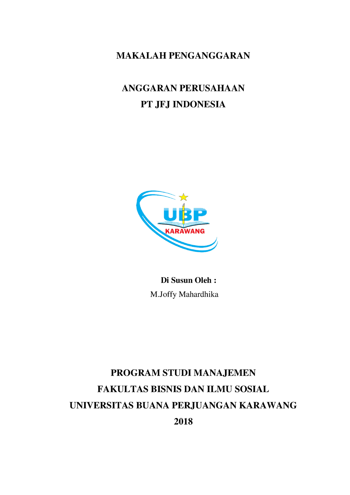 Makalah Penganggaran Anggaran Perusahaan - MAKALAH PENGANGGARAN ...