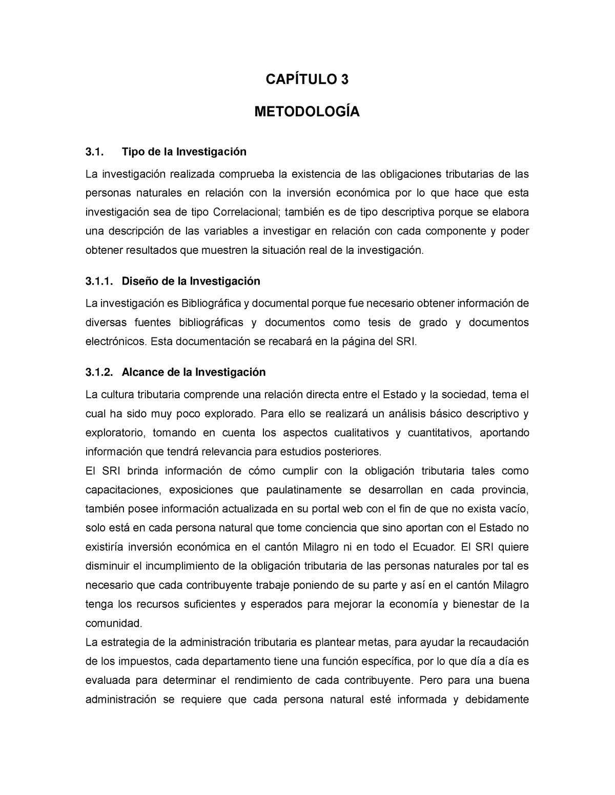 Capítulo 3 - Metodología - Metodologia de la investigacion - UNEMI ...