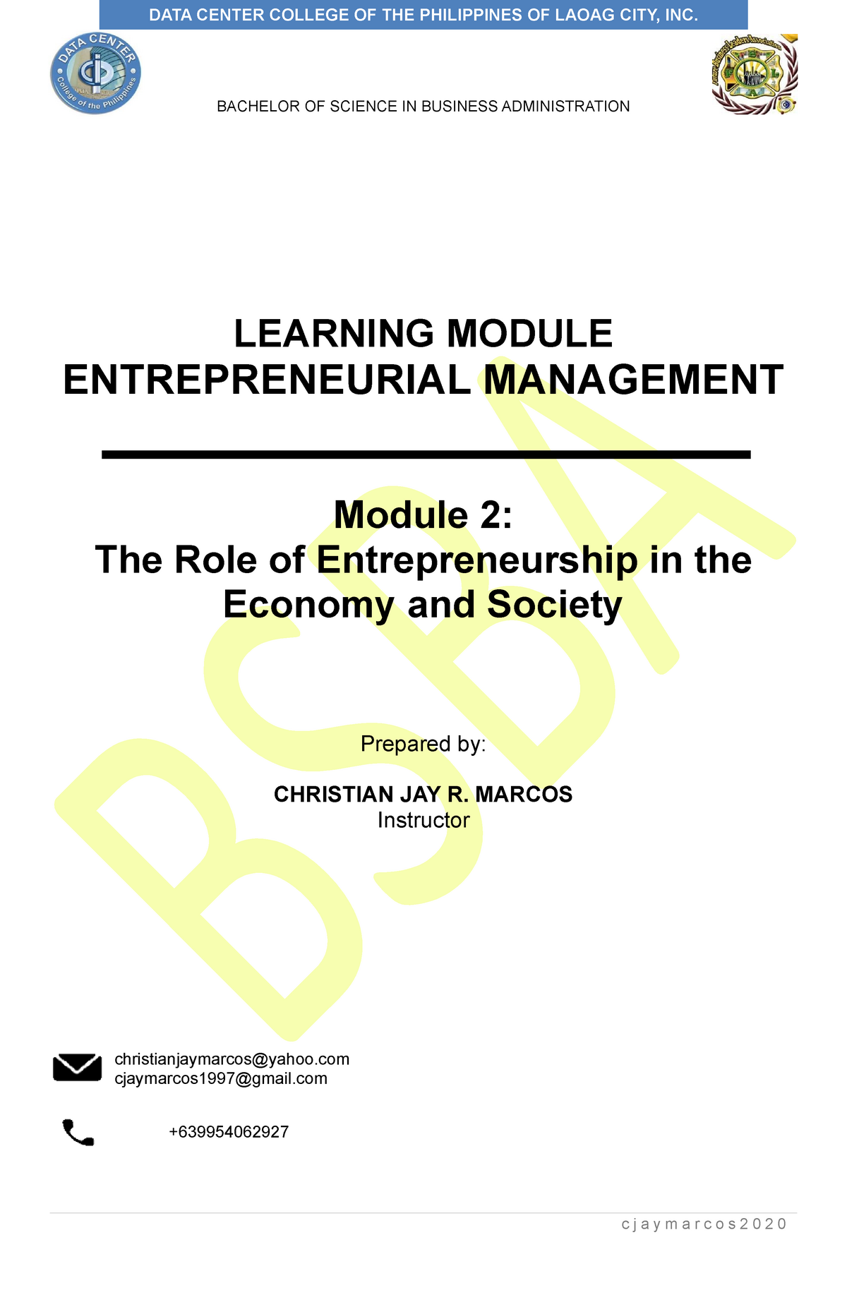 entrepreneurial management essay
