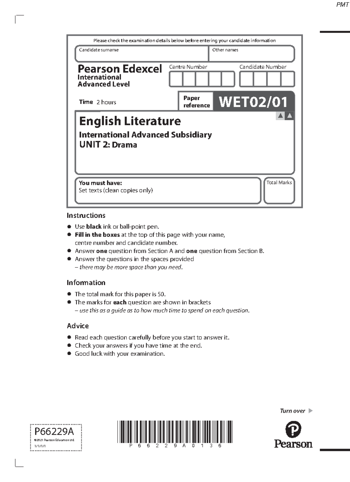 June 2021 Ial Qp Unit 2 Edexcel English Literature A Level June 2021 Ial Qp Unit 2 Edexcel English Literature A Level