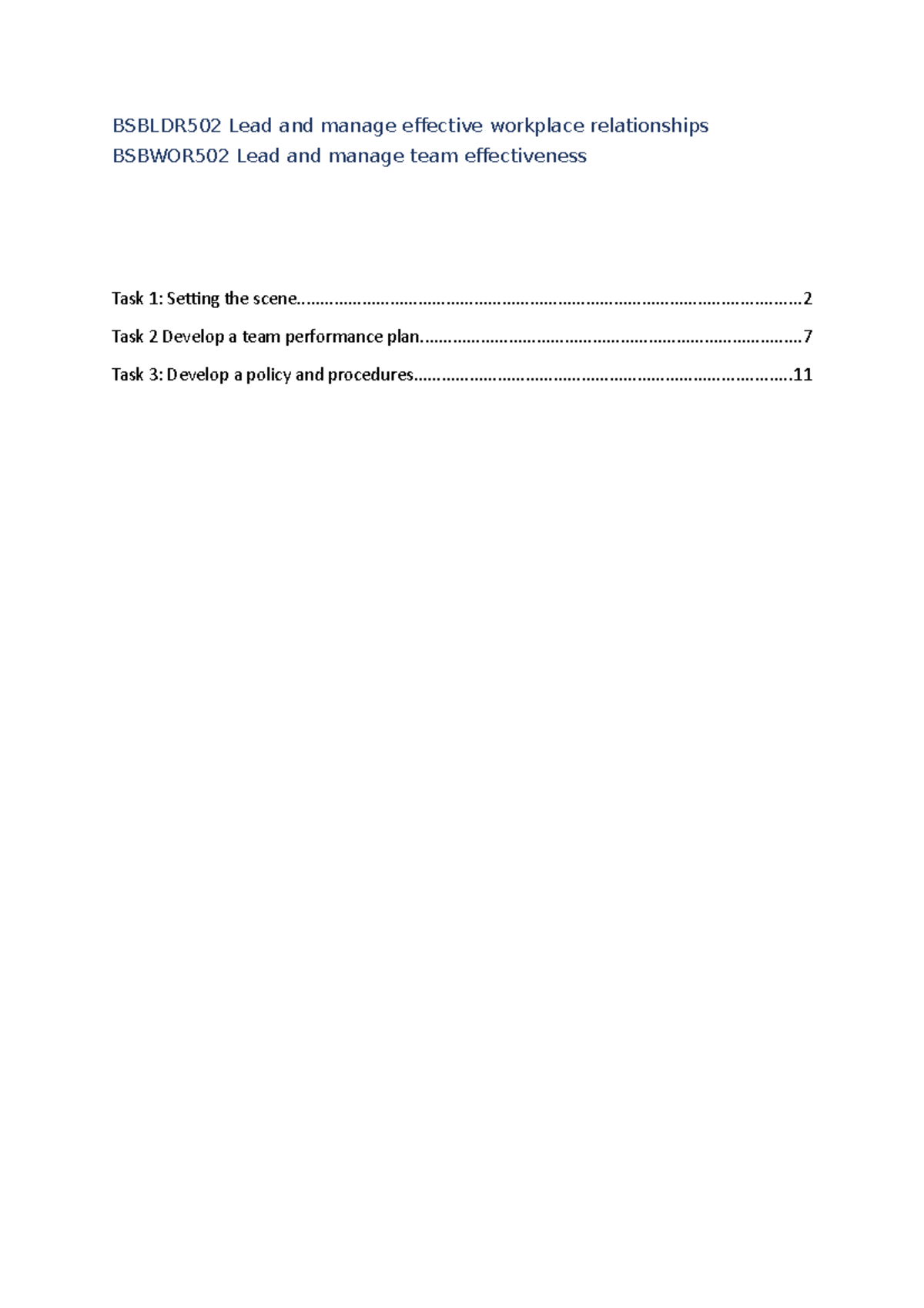 90100017 V01 Statement of Attainment in Leading Teams Assessment 2A