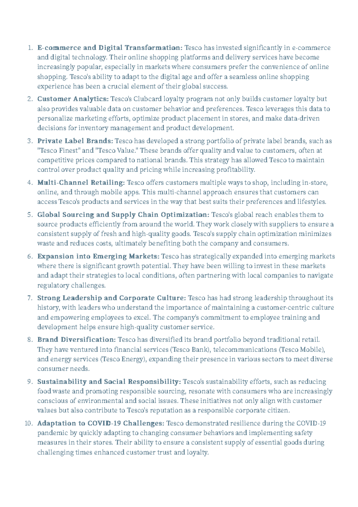 Company Overview 4 tesco and Digital TransformationE