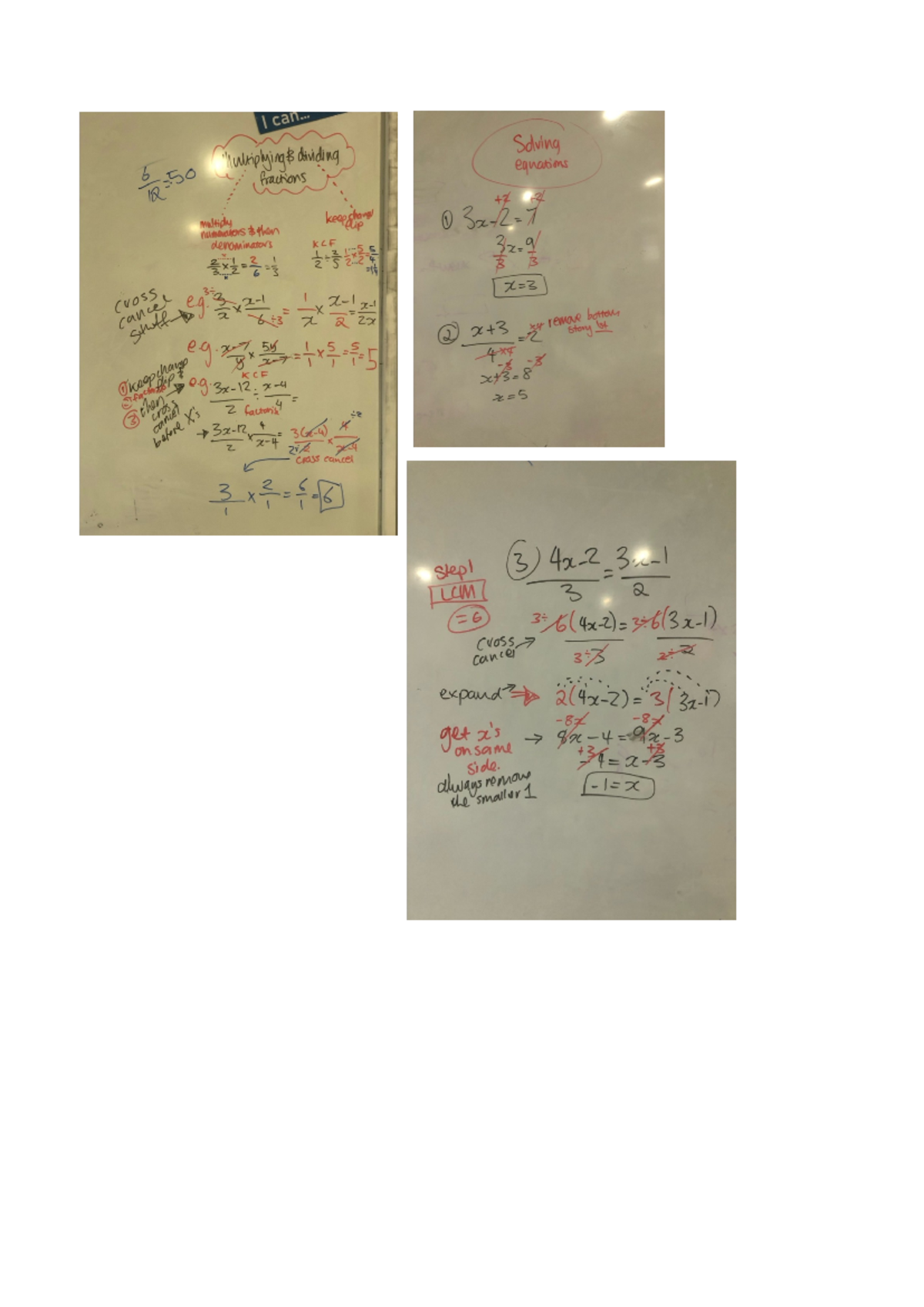 Maths exam notes - can... Multiplying dividing Sdving fractions ...
