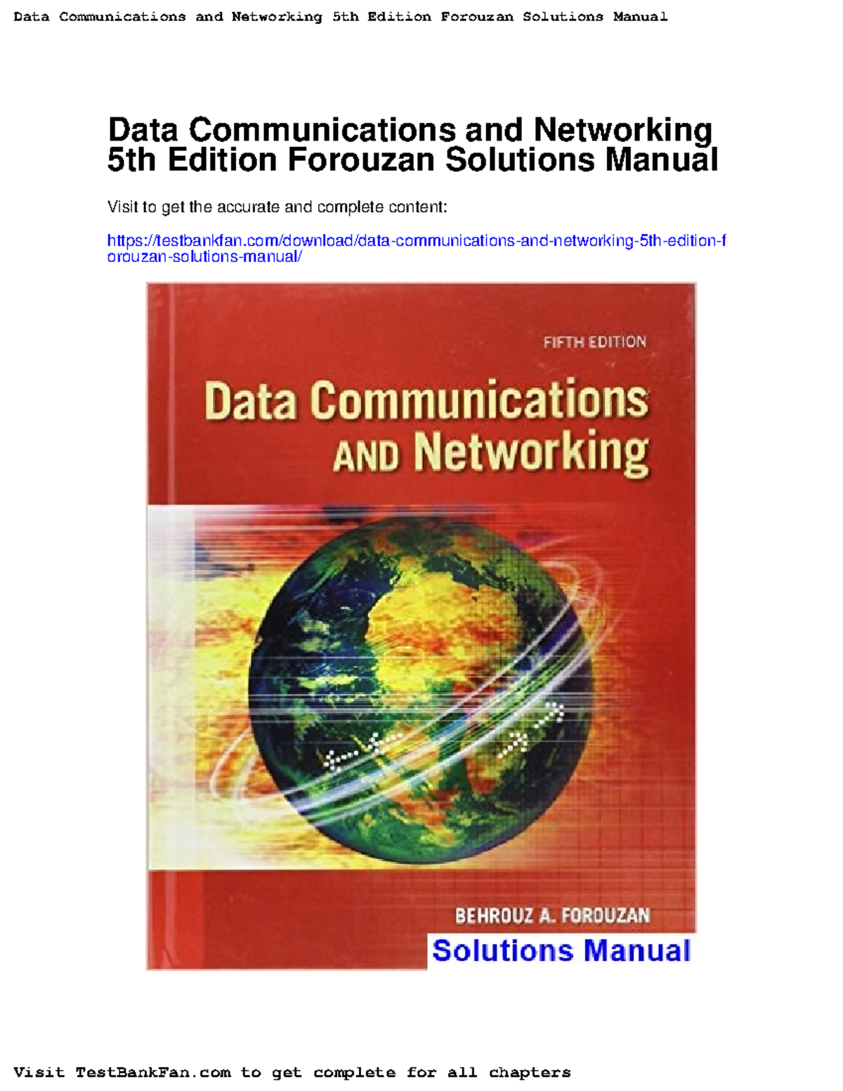 692514831 Data Communications And Networking 5th Edition Forouzan 692514831 Data Communications And Networking 5th Edition Forouzan