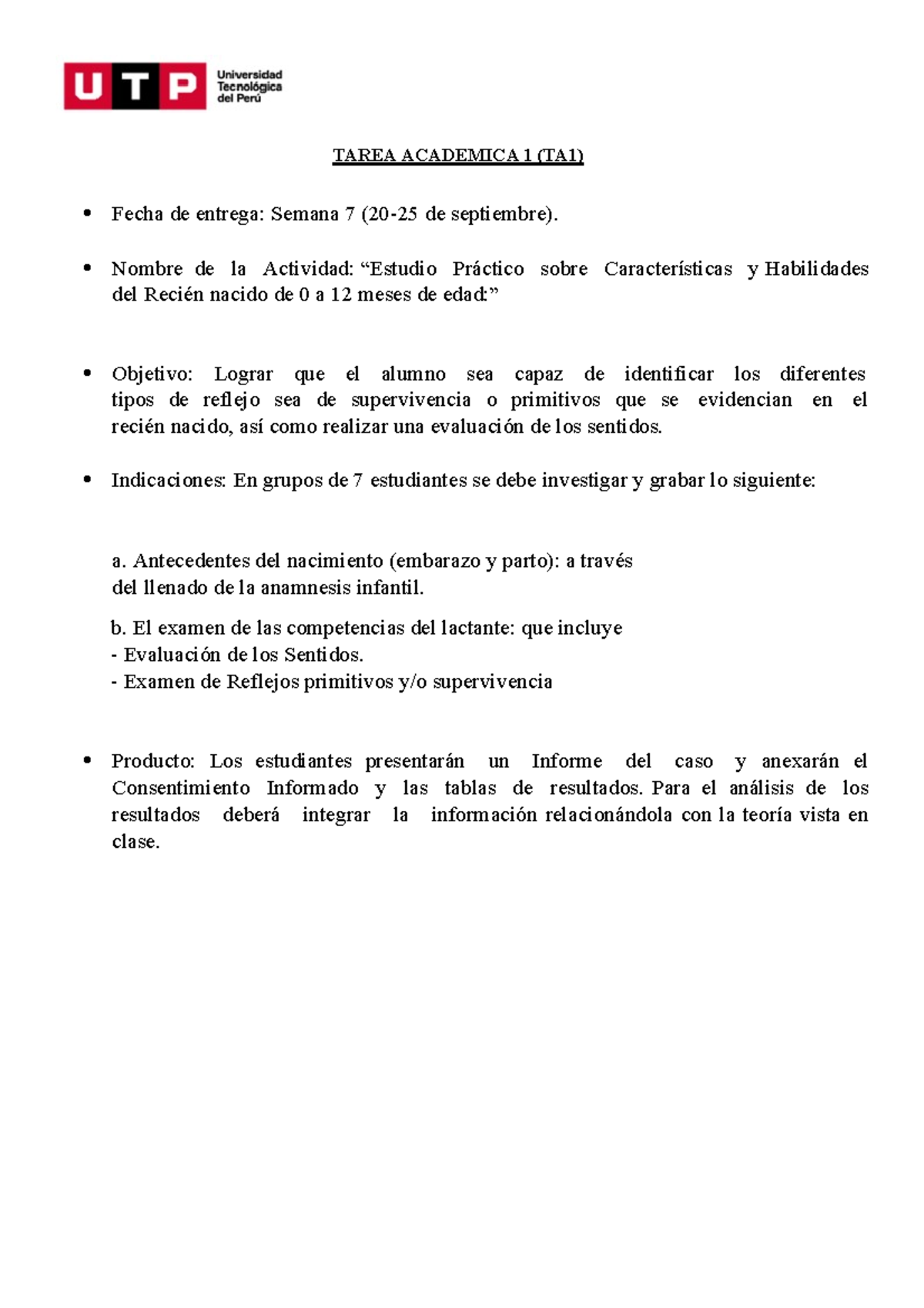 Tarea Academica 2 - ñjfw - TAREA ACADEMICA 1 (TA1) Fecha De Entrega ...