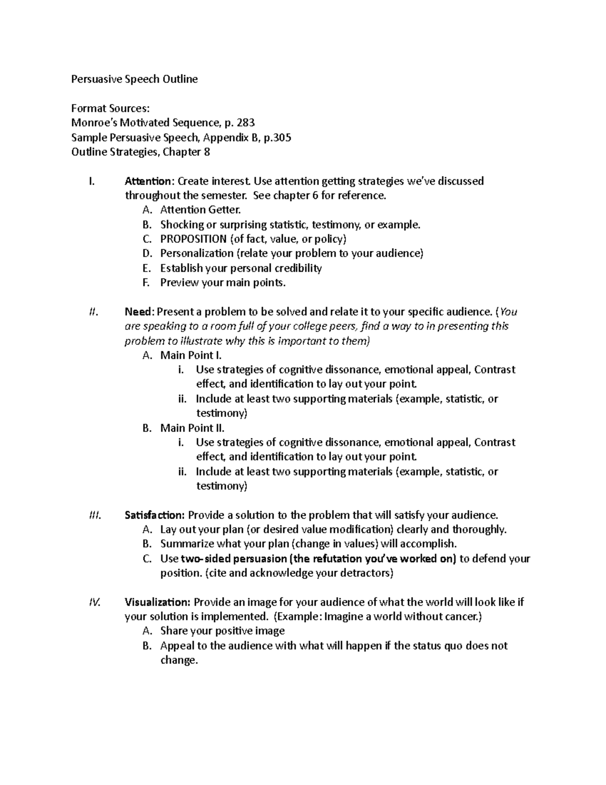 persuasive speech topics for monroe's motivated sequence