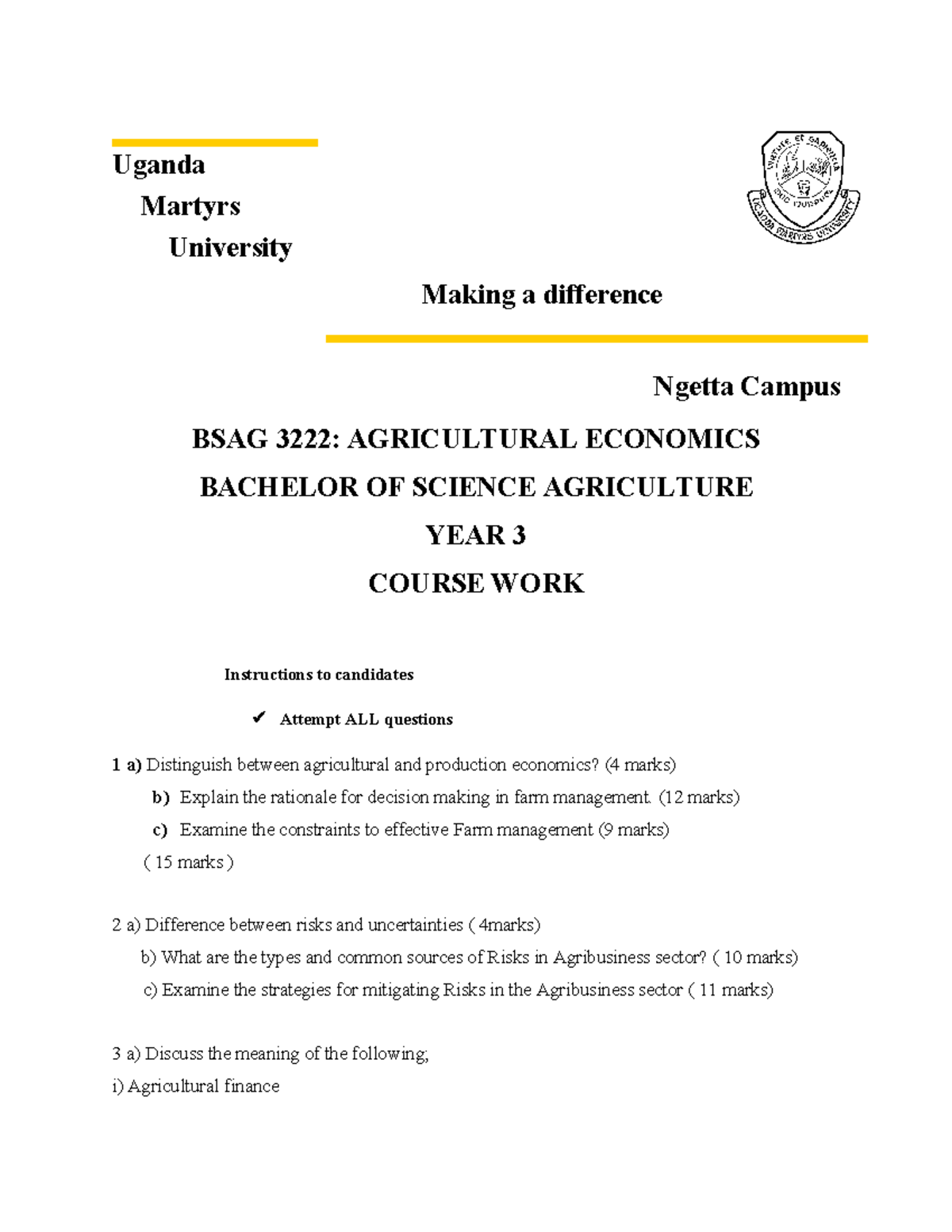 business lecture notes for master students and assessment notes for the ...