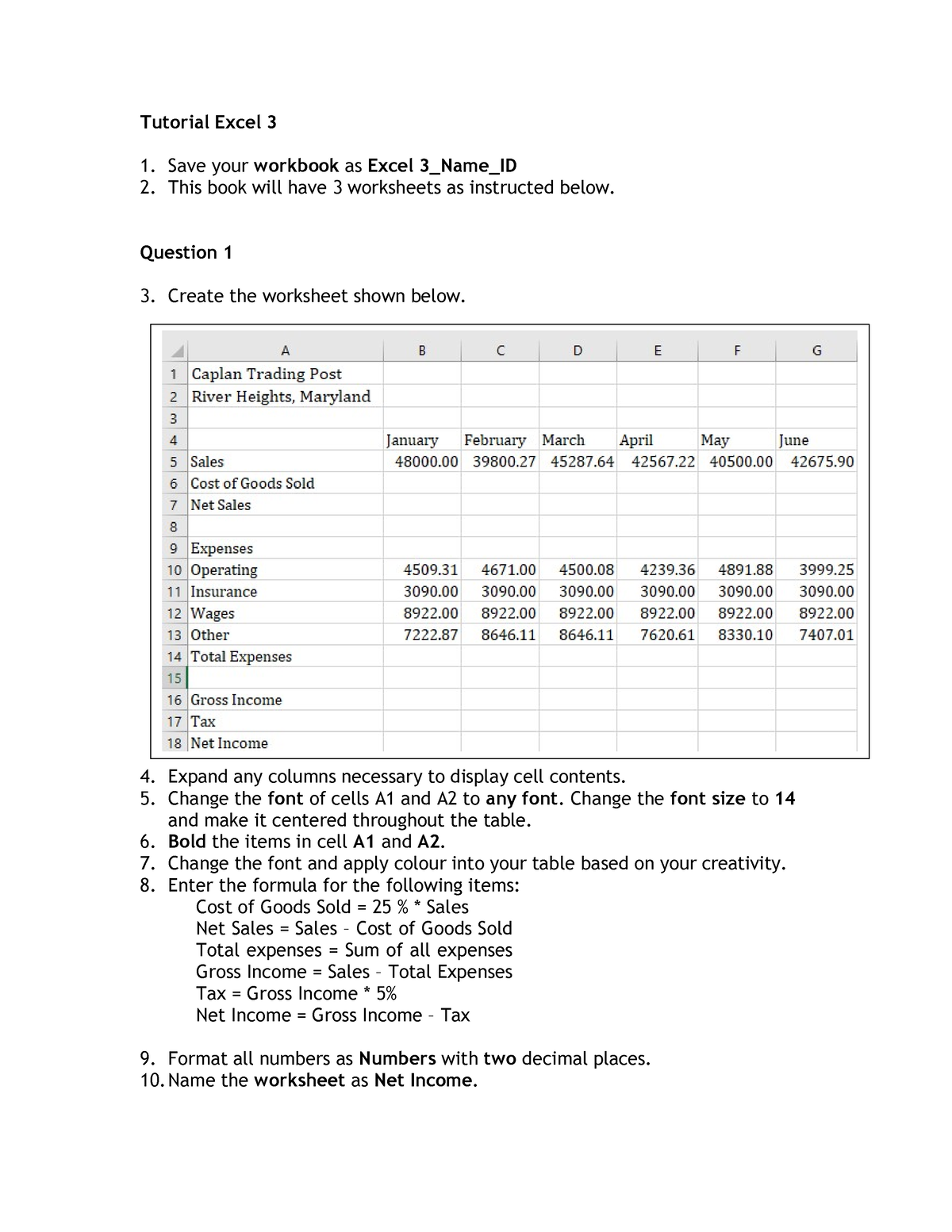 queen's excel assignment