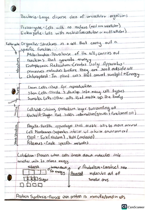 Cell Division - Notes on the DNA Replication process, genomes and the ...