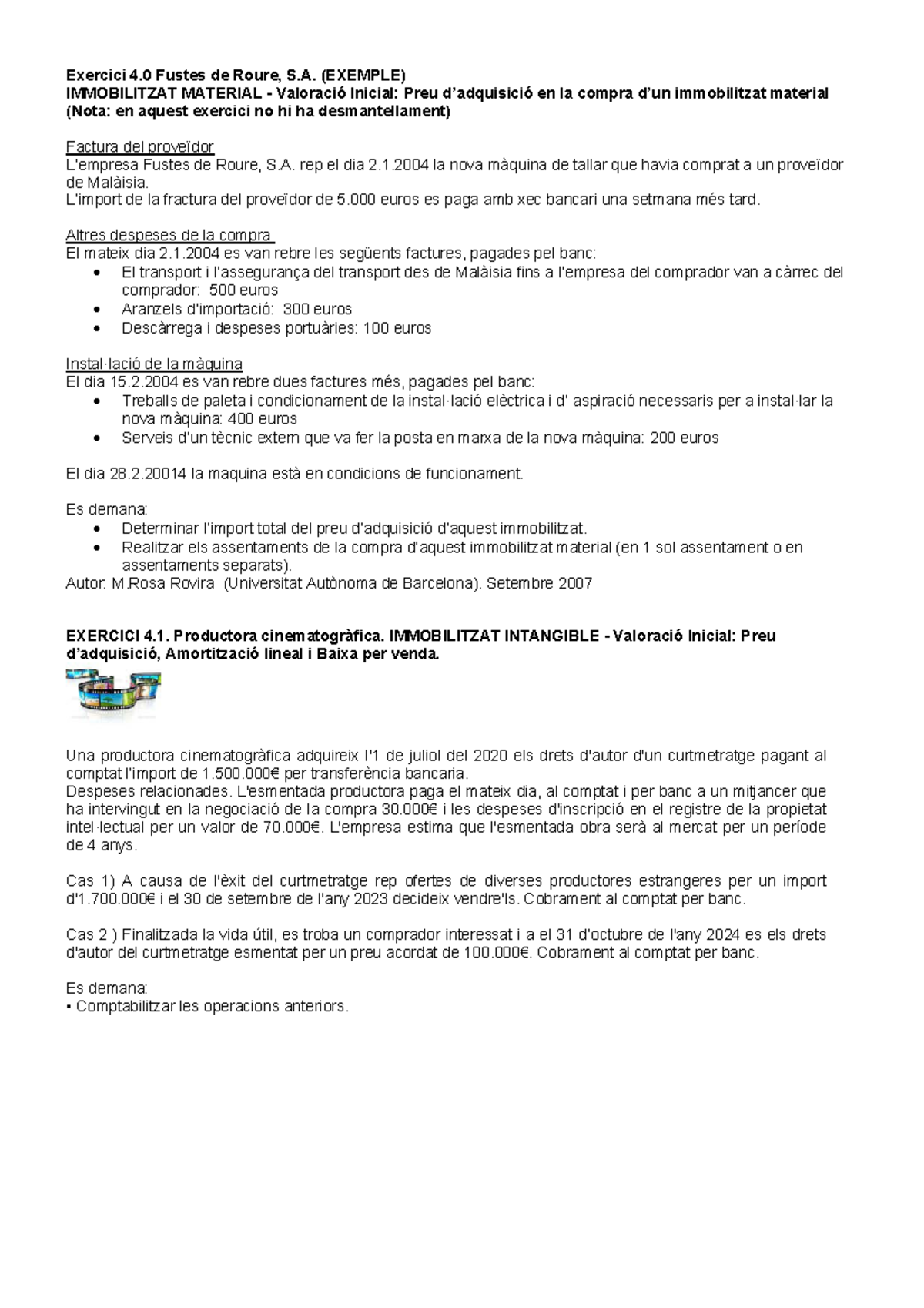EXS 4 - Ejercicios de repaso de contabilidad financiera. - Exercici 4 ...