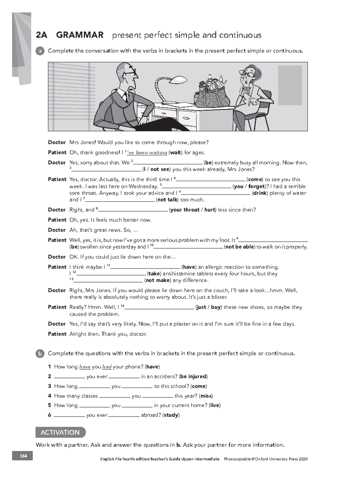 Grammar 2A 2B - 164 English File fourth edition Teacher’s Guide Upper ...