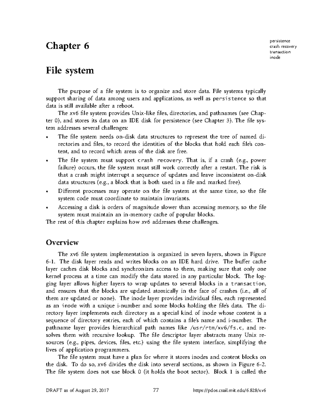 file-systems-chapter-6-file-system-the-purpose-of-a-file-system-is-to