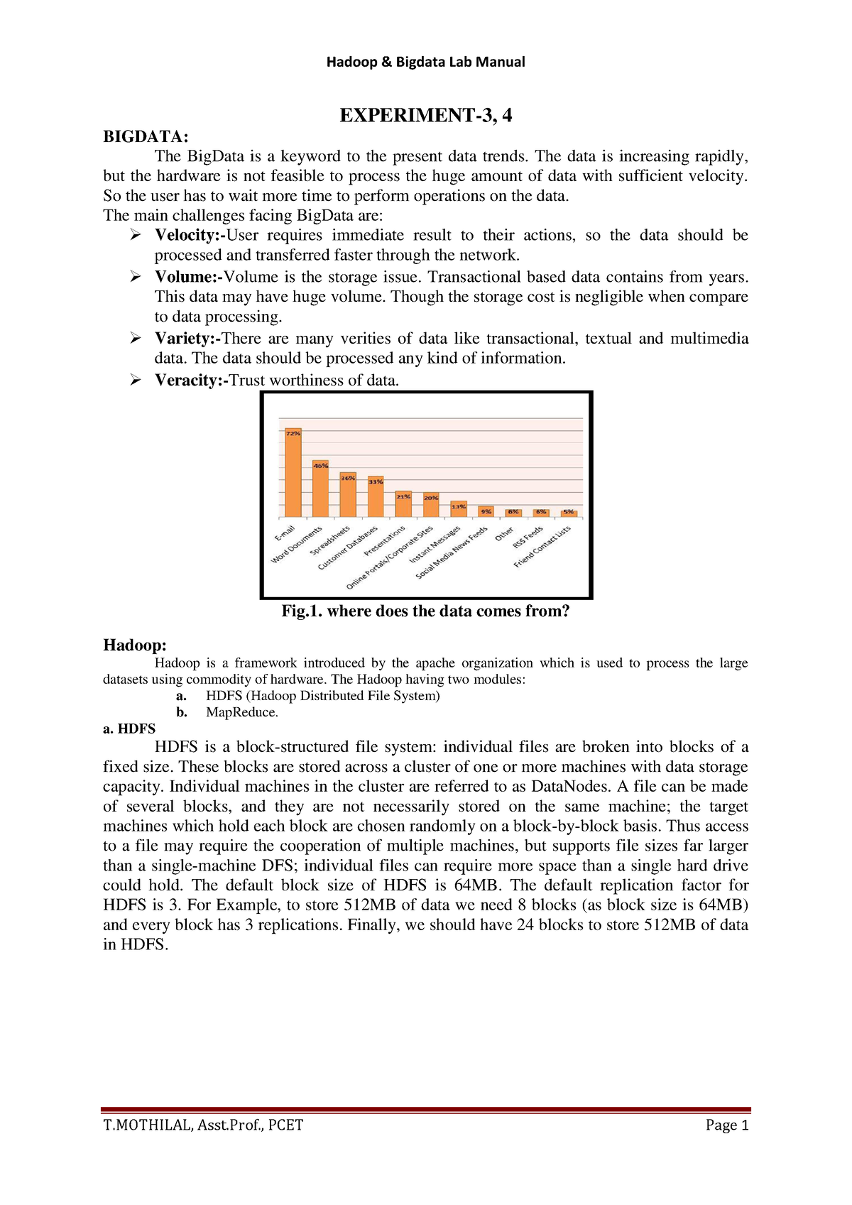 Lab Manual - Material - Big Data Analytics - JNTU Kakinada - Studocu