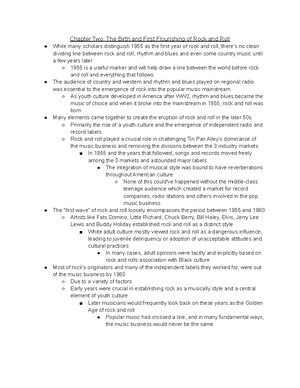 History Of Rock And Roll Ch3 P1 - Chapter Three: The Demise Of Rock And ...